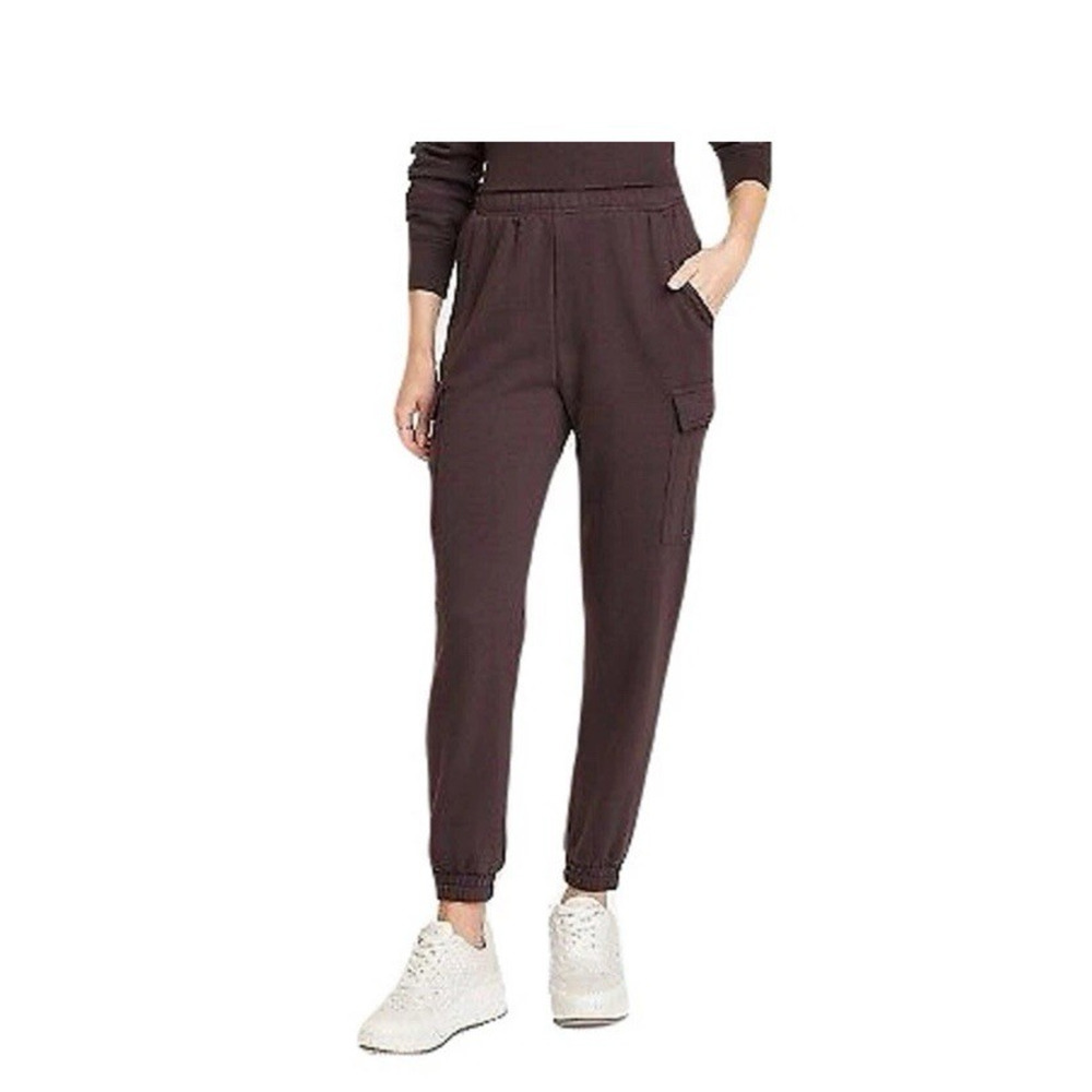Universal Thread Women Cargo Jogger Pants XL‎ Brown Fall Utility Pockets Pull On